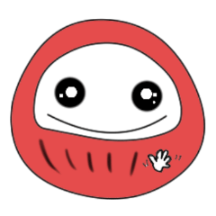 [LINEスタンプ] へたっぴ画伯のダルマ 