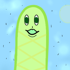 [LINEスタンプ] あおってミドリ虫くん 