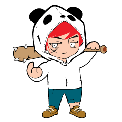 [LINEスタンプ] Panda Man 
