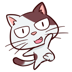 [LINEスタンプ] 三白眼にゃんこ 