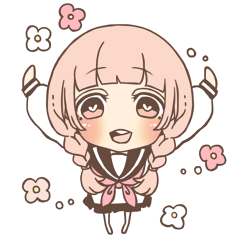 [LINEスタンプ] おさげ少女 fetchpriority=high