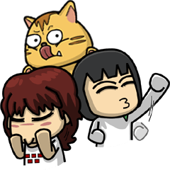[LINEスタンプ] 3caveman 