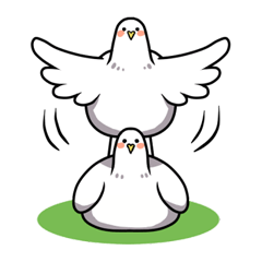 [LINEスタンプ] 自由すぎるハトさん 