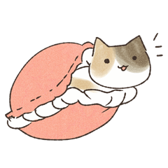 [LINEスタンプ] まかろんにゃんこ 