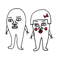 [LINEスタンプ] 三郎と花子。 