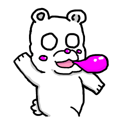 [LINEスタンプ] 白フマ パワーアップ 