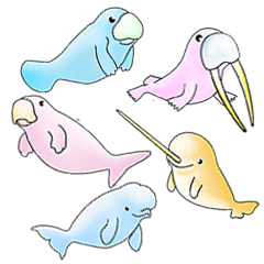 [LINEスタンプ] 海獣達と 