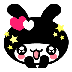 [LINEスタンプ] ブラックうさぎちゃん第二弾 fetchpriority=high