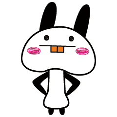 [LINEスタンプ] 出っ歯うさぎの「デバぱんうさぎ」 