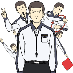 [LINEスタンプ] バレーボール審判のハンドシグナル 