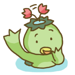 [LINEスタンプ] 花咲くかっぱさん 