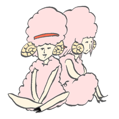 [LINEスタンプ] 迷えるアフロヒツジ 