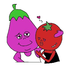 [LINEスタンプ] なすと＆トマ実 