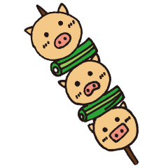 [LINEスタンプ] かぶら屋「やきとんくん」 