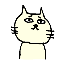 [LINEスタンプ] 困り顔の猫 