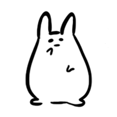 [LINEスタンプ] けだるげうさぎ 