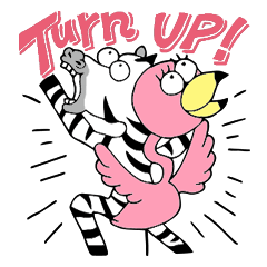 [LINEスタンプ] フラミンゴとシマウマのスタンプ 