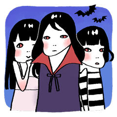 [LINEスタンプ] となりのヴァンパイアさん 