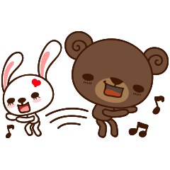 [LINEスタンプ] Rabbit foot ＆ CaBo Bear 