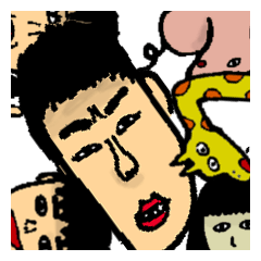 [LINEスタンプ] クラスの画伯に手書きスタンプ書いて貰った 