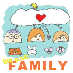 [LINEスタンプ] we are family 