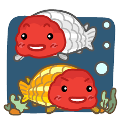 [LINEスタンプ] Goldfish Love Ranchu 