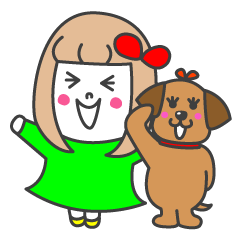 [LINEスタンプ] ユメコとモモです。仲良くしてね！ 