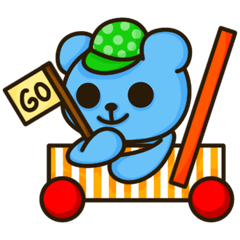 [LINEスタンプ] Lovely Blue Bear 