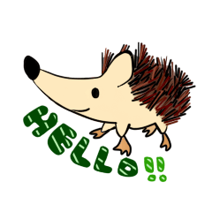 [LINEスタンプ] ハリネズミ 大きな鼻 (in English) 