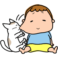 [LINEスタンプ] トコトコたっくん と ねこ 