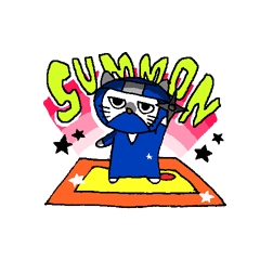 [LINEスタンプ] カードゲーマー忍者ネコの忍法デュエル 