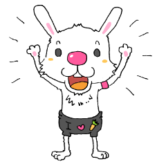 [LINEスタンプ] ピンク鼻うさぎ 