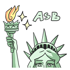 [LINEスタンプ] AsB - The Statue Of Liberty Festival 