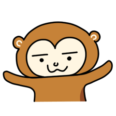 [LINEスタンプ] ふつうのサル 