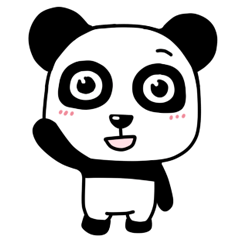 [LINEスタンプ] しかくい顔のパンダ fetchpriority=high