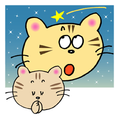 [LINEスタンプ] ミーコとポンタの猫物語 