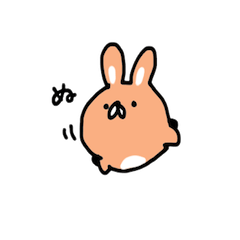 [LINEスタンプ] のんびりちびうさぎ 