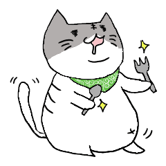 [LINEスタンプ] ぽちゃ猫Dの基本セット 