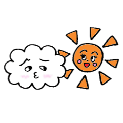[LINEスタンプ] くもりん坊とサニー 
