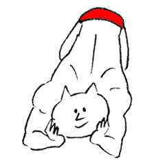[LINEスタンプ] 肉体派のねこ 