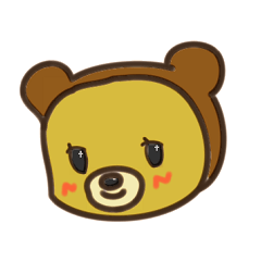 [LINEスタンプ] 四角いクマ 