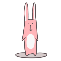[LINEスタンプ] まぁまぁほそ長いうさぎ 