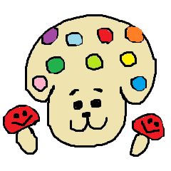 [LINEスタンプ] マッシュルーム犬 