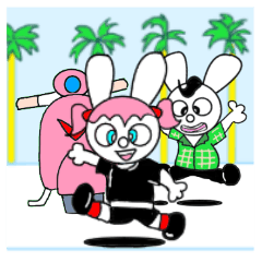 [LINEスタンプ] うさぎのターリとドナ 