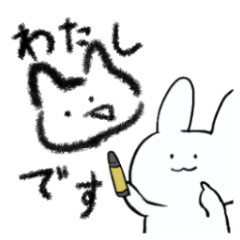 [LINEスタンプ] らくがき うさぎ 