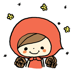 [LINEスタンプ] 赤ずきんとうさぎのリュリュ 