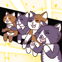 [LINEスタンプ] 困り猫ブーツのメッセージ 