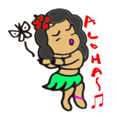 [LINEスタンプ] ワイキキのカトリーヌ 