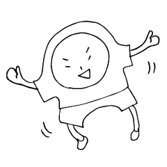[LINEスタンプ] Tシャツかぶってる奴 