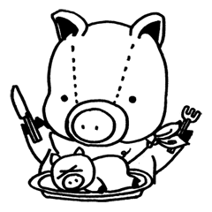 [LINEスタンプ] Piggy 2 (usual life, Chinese version) 